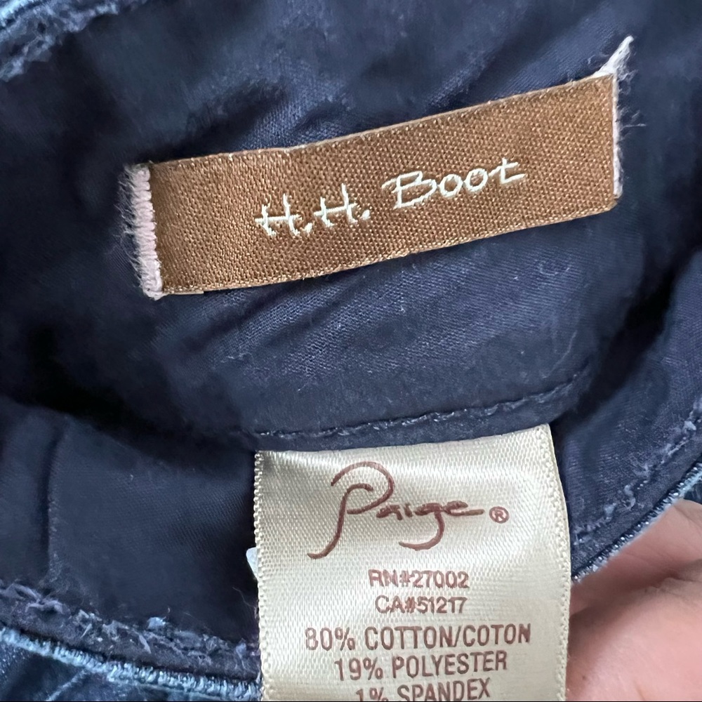 PAIGE • H.H Boot Dark Wash Jeans Size 26 - Picture 12 of 12